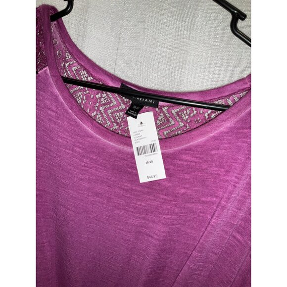 Lane Bryant Purple top Lace back Know front NEW size 18/20 - Picture 2 of 4
